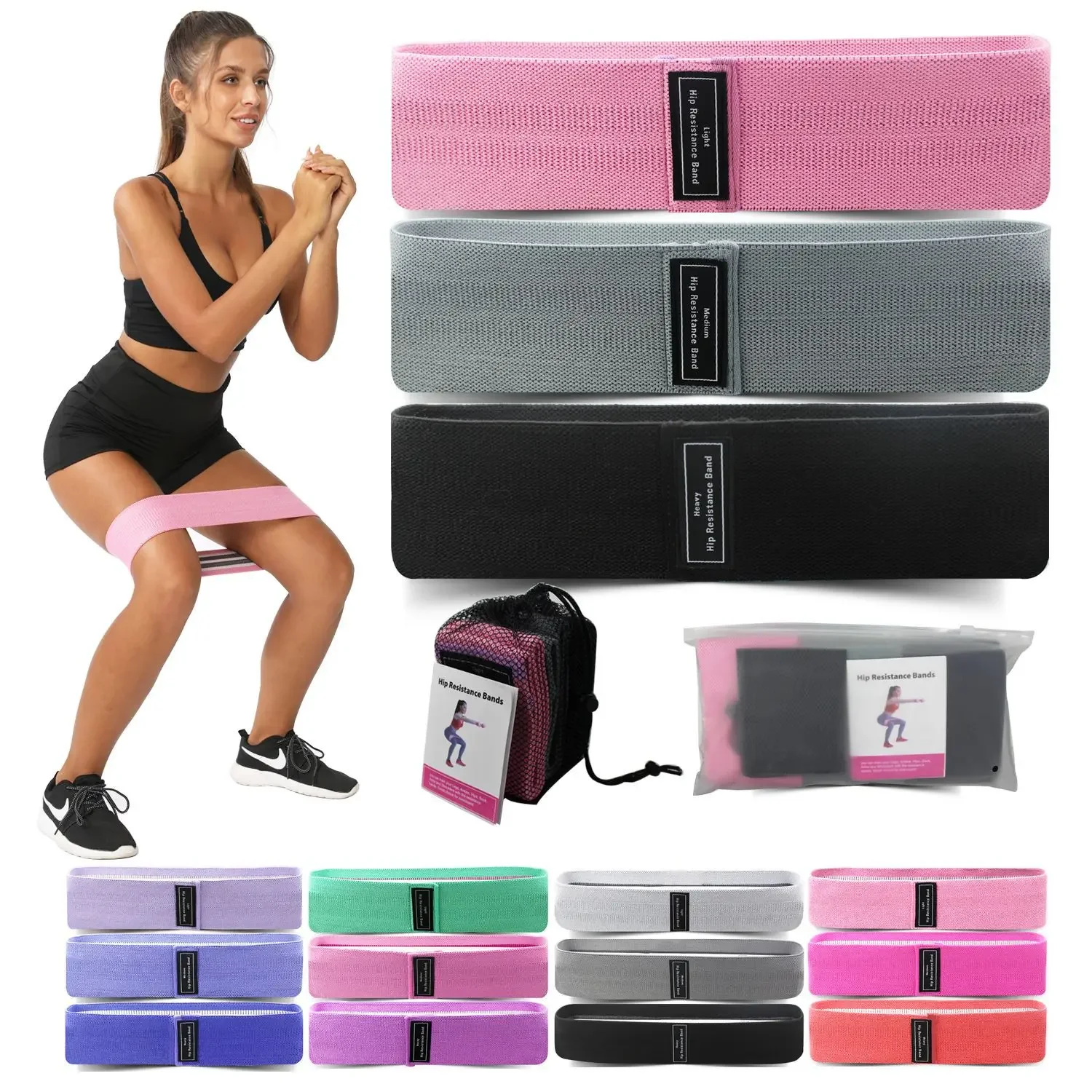 Yoga Fitness Resistance Band - 1/2/3 pçs faixas elásticas faixas de